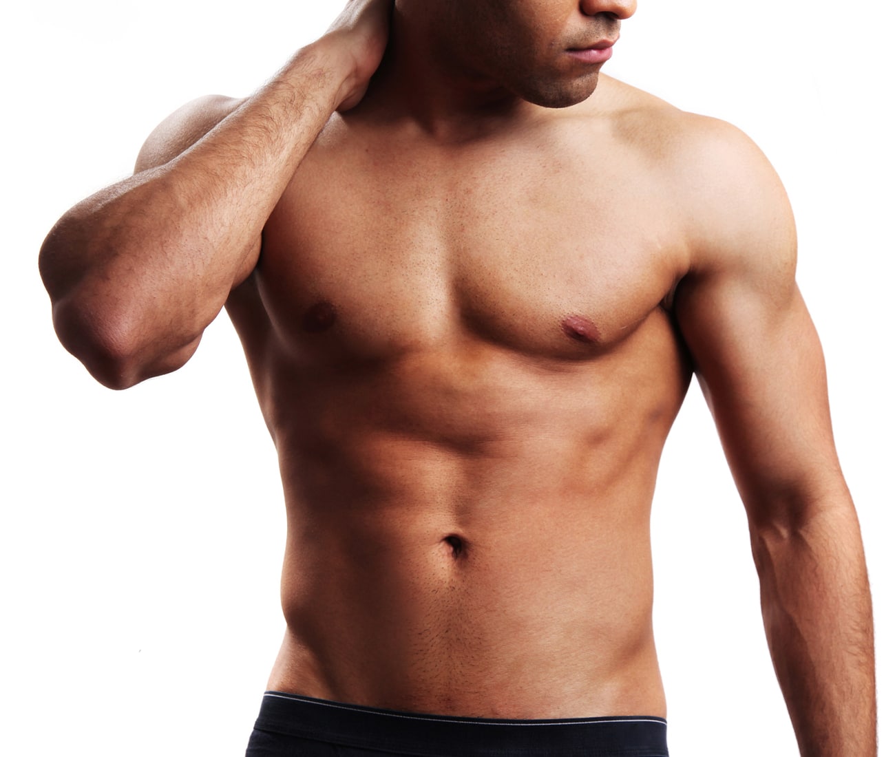 Man Posing For Camera Showing Off Bodysculpting